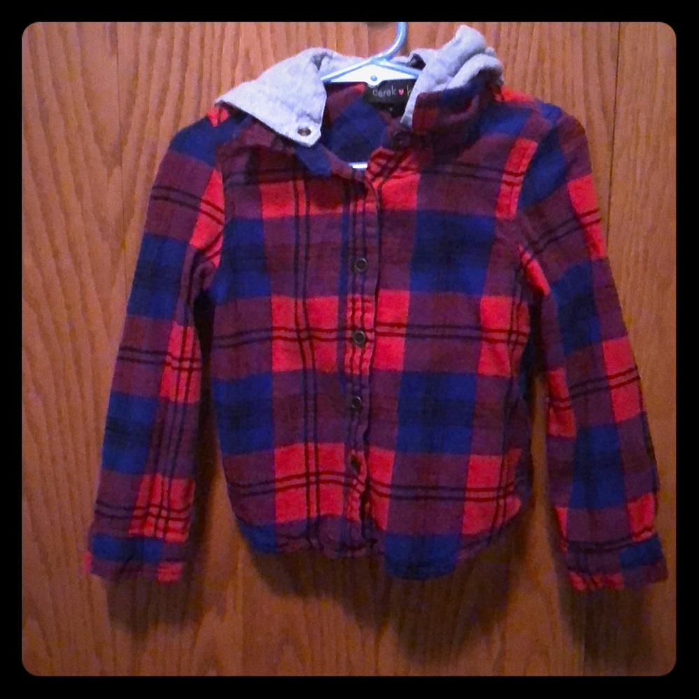 Toddler girls hooded flannel